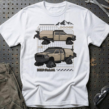 Dodge Ice Ram Fast And Furios Cars - Unisex T-Shirt-Beklædning-Dodge-Hvid-S-Garage Culture Shop- garage - man cave - merchandise