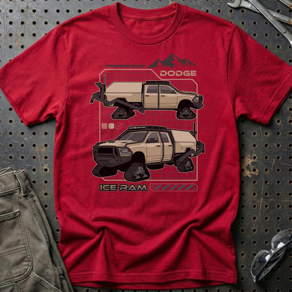 Dodge Ice Ram Fast And Furios Cars - Unisex T-Shirt-Beklædning-Dodge-Rød-S-Garage Culture Shop- garage - man cave - merchandise