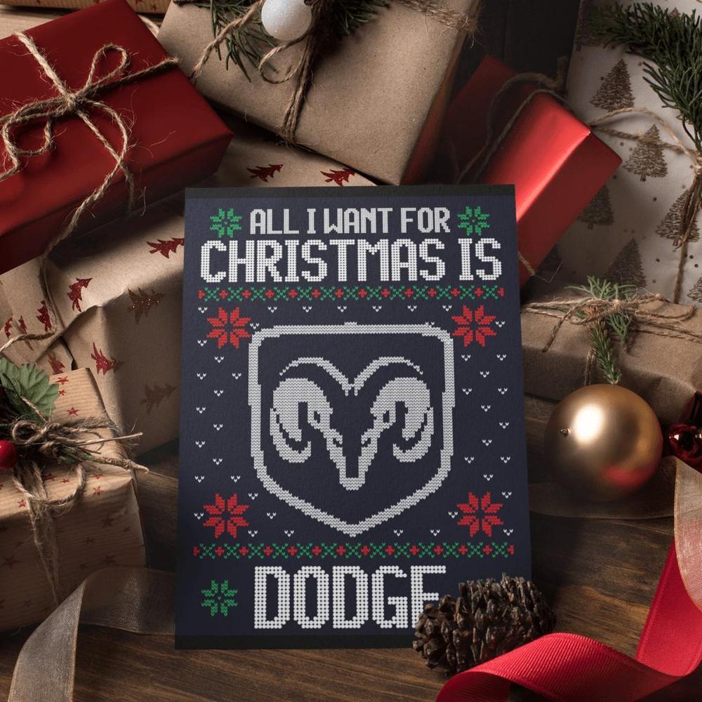 Dodge Juleskilte All I Want For Christmas Is Skilte, Musemåtte, Dørmåtte-Skilte-Dodge-Garage Culture Shop- garage - man cave - merchandise