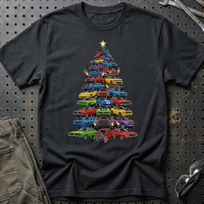 Dodge Juletræ Christmas Tree - Unisex T-Shirt-Beklædning-Dodge-Sort-S-Garage Culture Shop- garage - man cave - merchandise