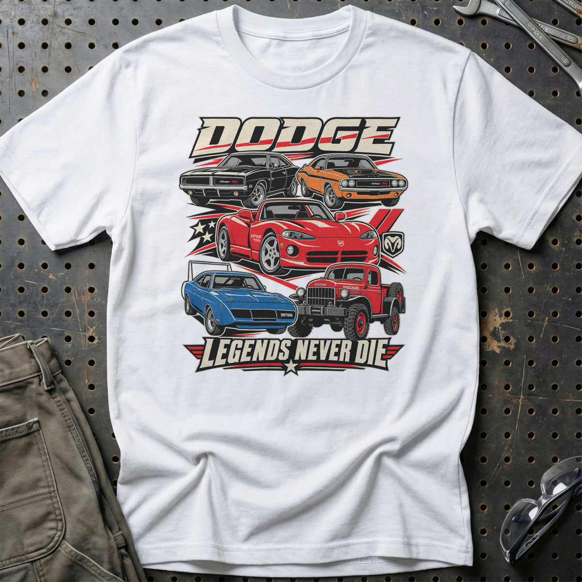 
Produktbillede af Dodge Legends Never Die T-Shirt