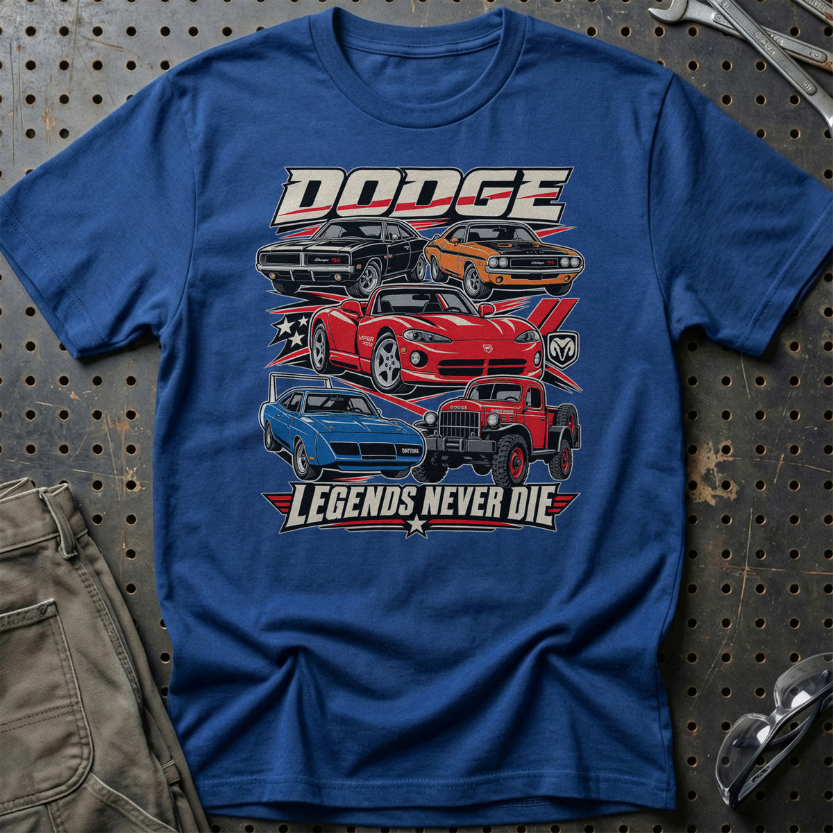 
Produktbillede af Dodge Legends Never Die T-Shirt