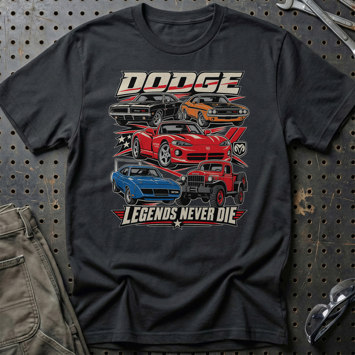 
Produktbillede af Dodge Legends Never Die T-Shirt