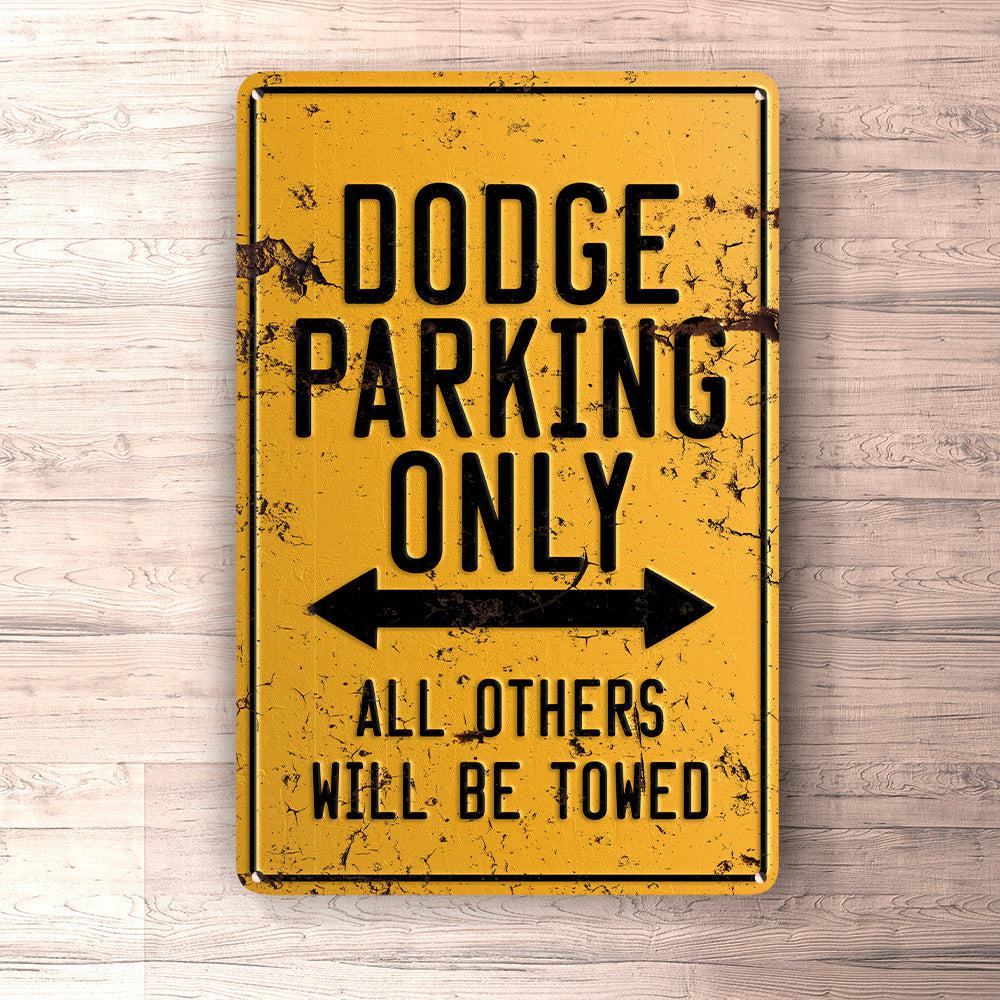 Dodge Parking Only Skilte, Musemåtte, Dørmåtte-Parking skilte-Dodge-Garage Culture Shop- garage - man cave - merchandise