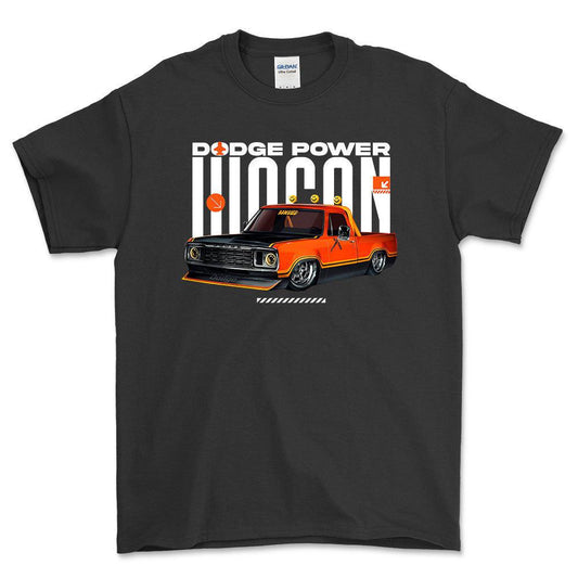 Dodge Power Wagon - Unisex T-Shirt , Bomuld-Beklædning-Dodge-Sort-S-Forside-Garage Culture Shop- garage - man cave - merchandise