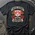 Dodge Rigtige Kvinder Kører – Roser og Flammer T-Shirt-Beklædning-Dodge-Sort-S-Garage Culture Shop- garage - man cave - merchandise