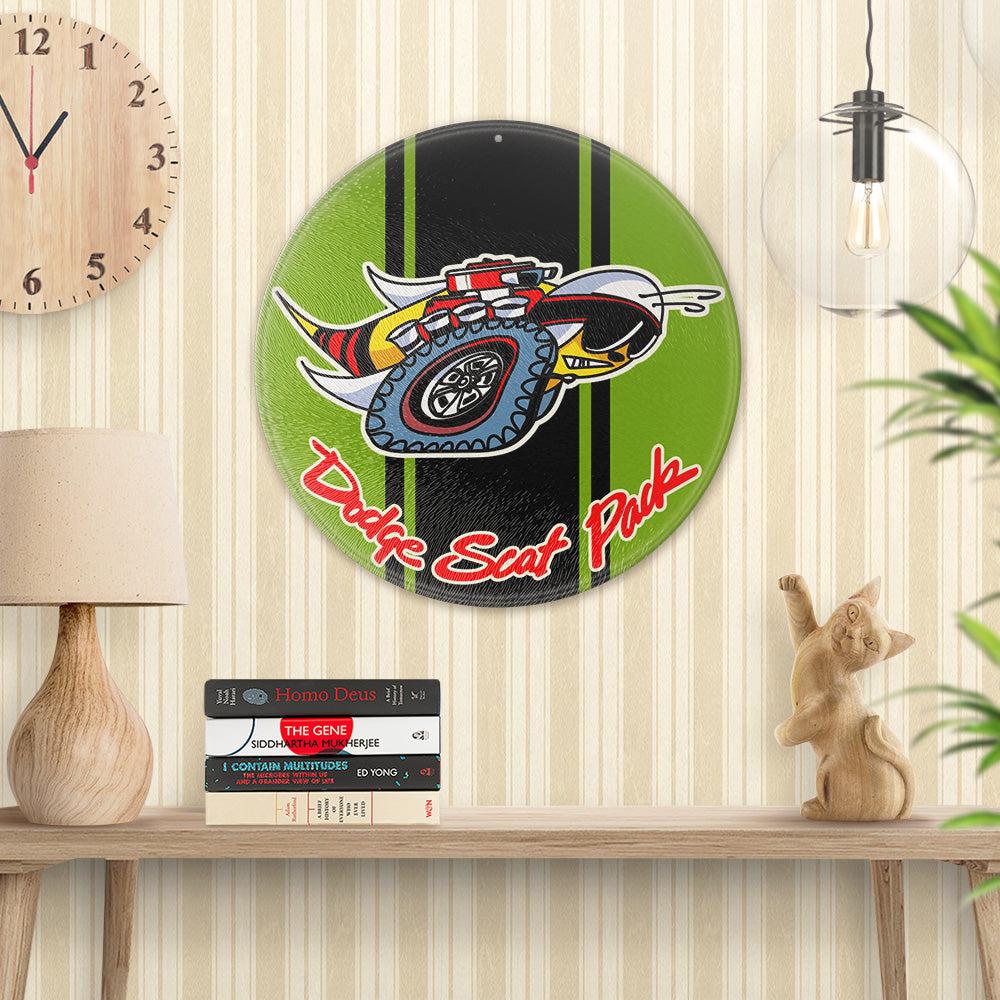 Dodge Scat Pack 1969 Runde Skilte , Musemåtte Rundt , Kop Underlag, Underlagssæt-Runde Skilte-Dodge-Garage Culture Shop- garage - man cave - merchandise