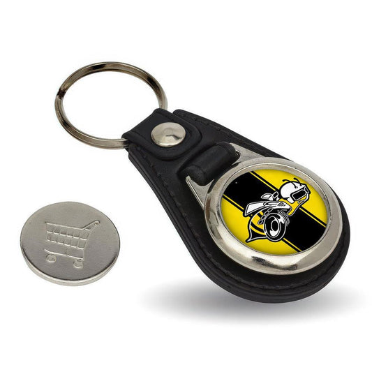 Dodge Super Bee - Nøglering med Indkøbsvognsmønt – Metal & Kunstlæder-Nøglering-Dodge-Garage Culture Shop- garage - man cave - merchandise