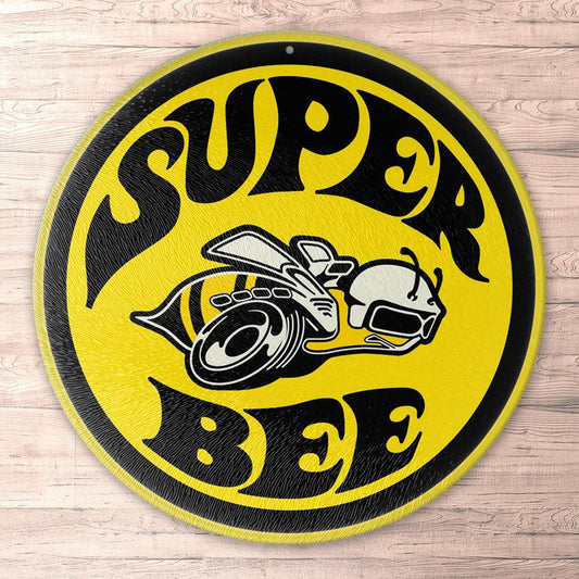 Dodge Super Bee Runde Skilte , Musemåtte Rundt , Kop Underlag, Underlagssæt-Runde Skilte-Dodge-Garage Culture Shop- garage - man cave - merchandise