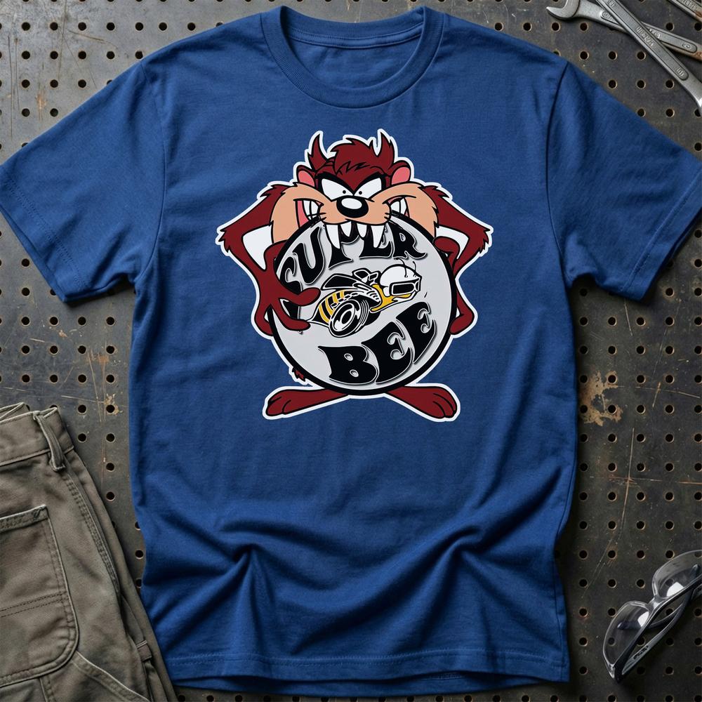 Dodge Super Bee TAZ T-Shirt-Beklædning-Dodge-Blå Royal-S-Garage Culture Shop- garage - man cave - merchandise