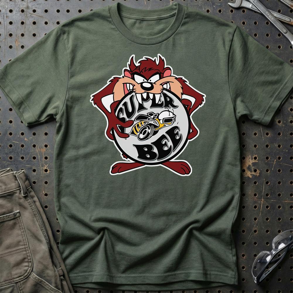 Dodge Super Bee TAZ T-Shirt-Beklædning-Dodge-Grøn Militær-S-Garage Culture Shop- garage - man cave - merchandise