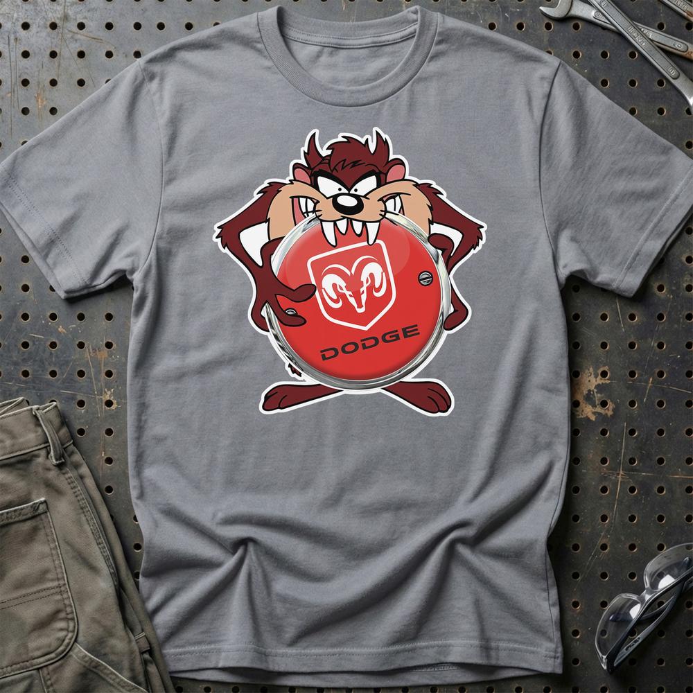 Dodge TAZ Unisex T-Shirt , Bomuld-Beklædning-Dodge-Grå Sport-S-Garage Culture Shop- garage - man cave - merchandise