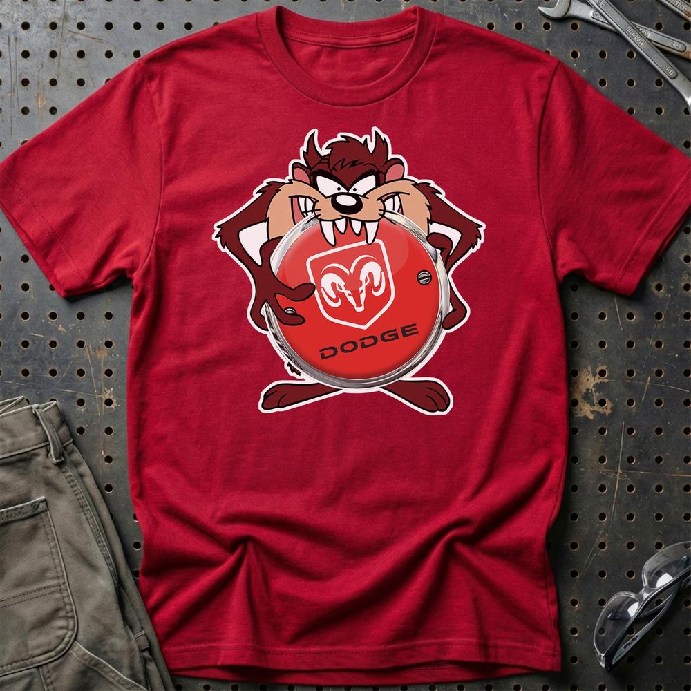 Dodge TAZ Unisex T-Shirt , Bomuld-Beklædning-Dodge-Rød-S-Garage Culture Shop- garage - man cave - merchandise