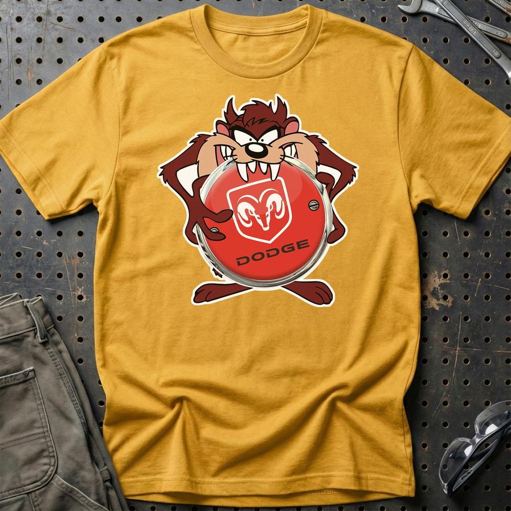 Dodge TAZ Unisex T-Shirt , Bomuld-Beklædning-Dodge-Guld-S-Garage Culture Shop- garage - man cave - merchandise