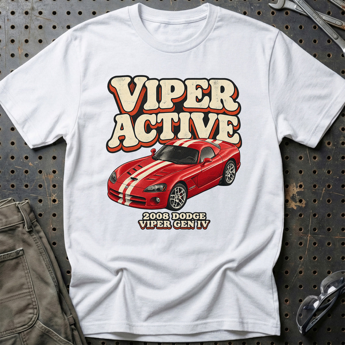 
Dodge Viper Gen IV 2008 – Viper Active T-Shirt – Hvid