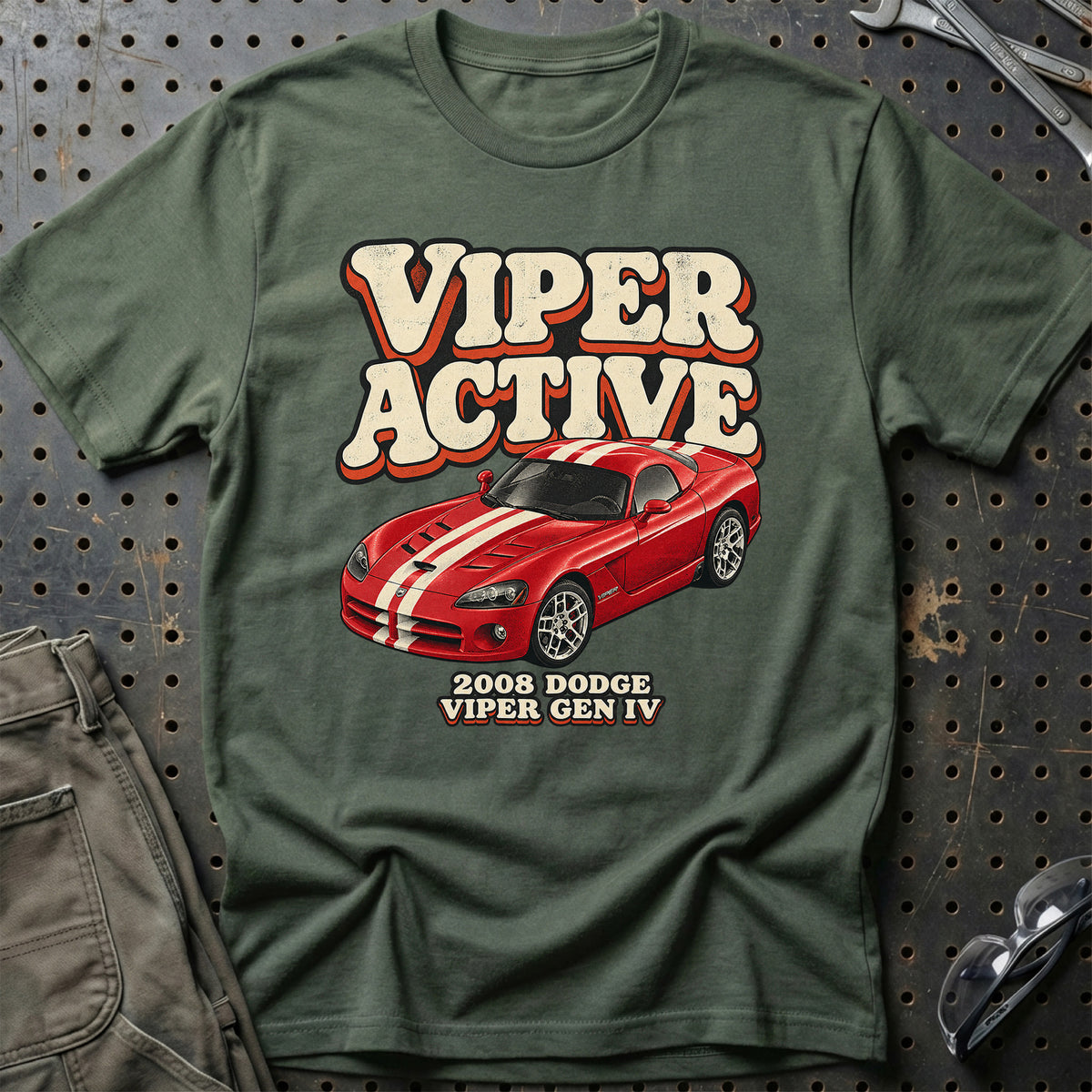 
Dodge Viper Gen IV 2008 – Viper Active T-Shirt – Grøn Militær