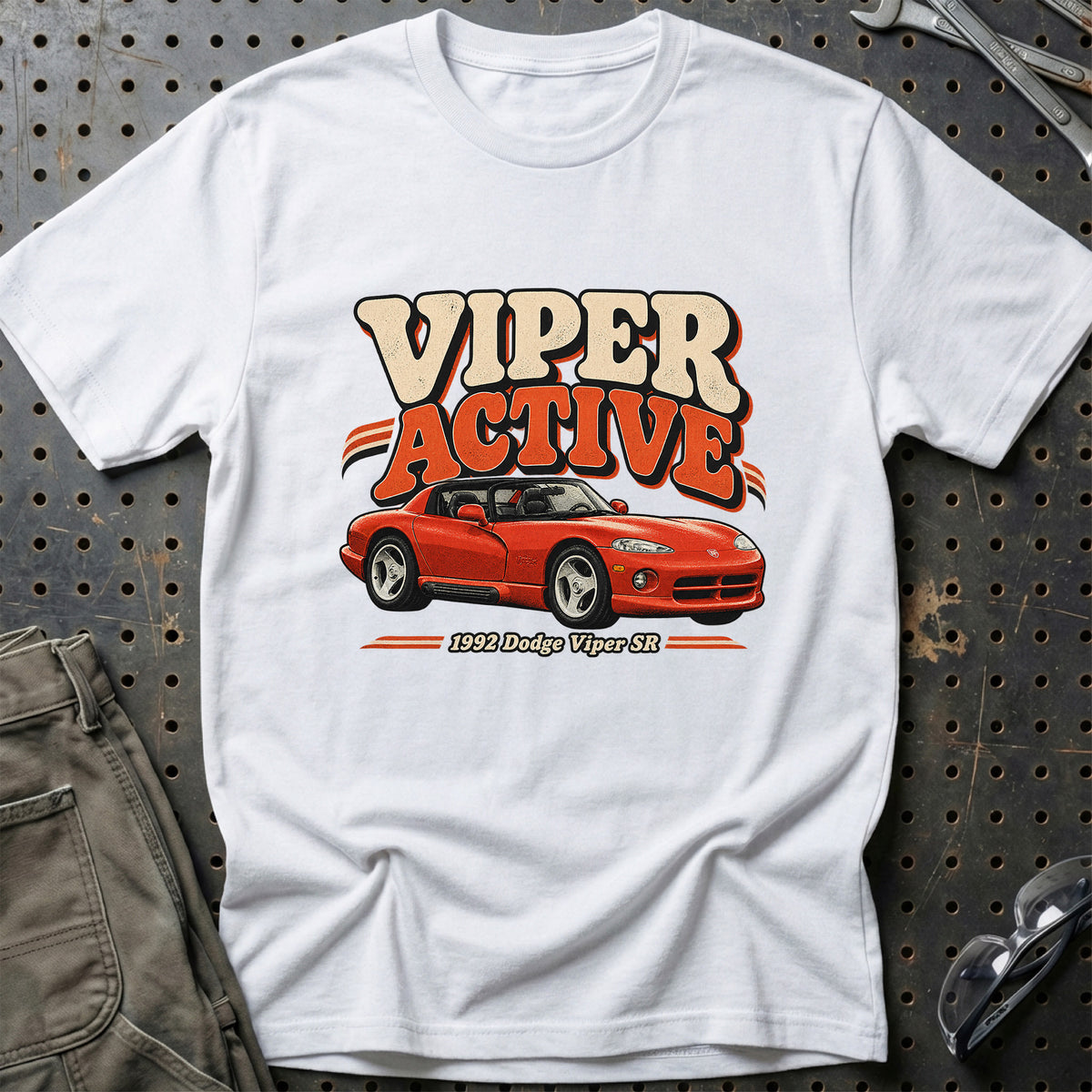 
Dodge Viper SR 1992 – Viper Active T-Shirt – Hvid