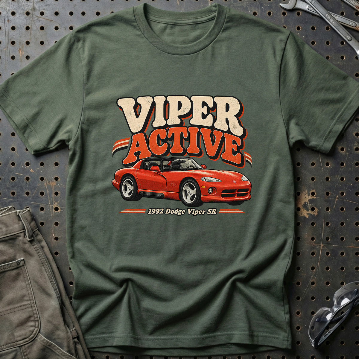 
Dodge Viper SR 1992 – Viper Active T-Shirt – Grøn Militær