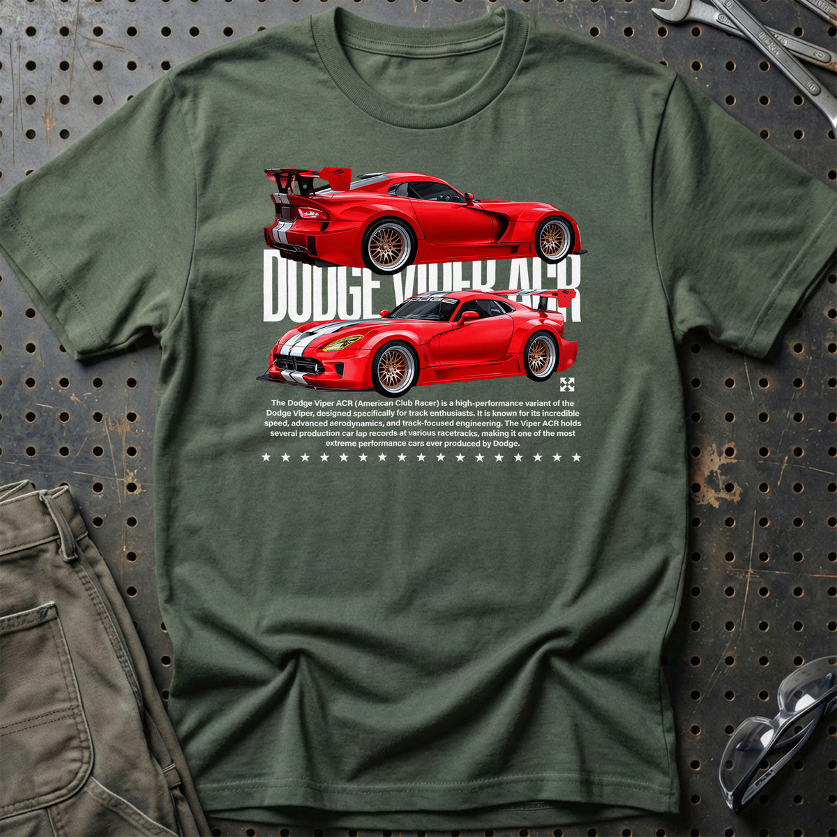 
Dodge Viper T-Shirt – Grøn Militær