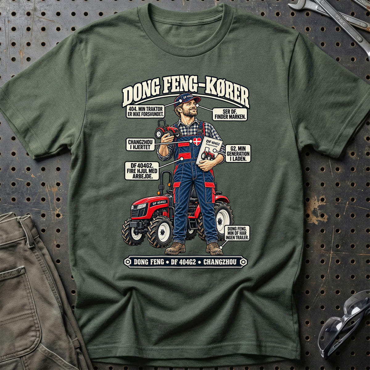 
Dong Feng-Kører T-Shirt – Grøn Militær