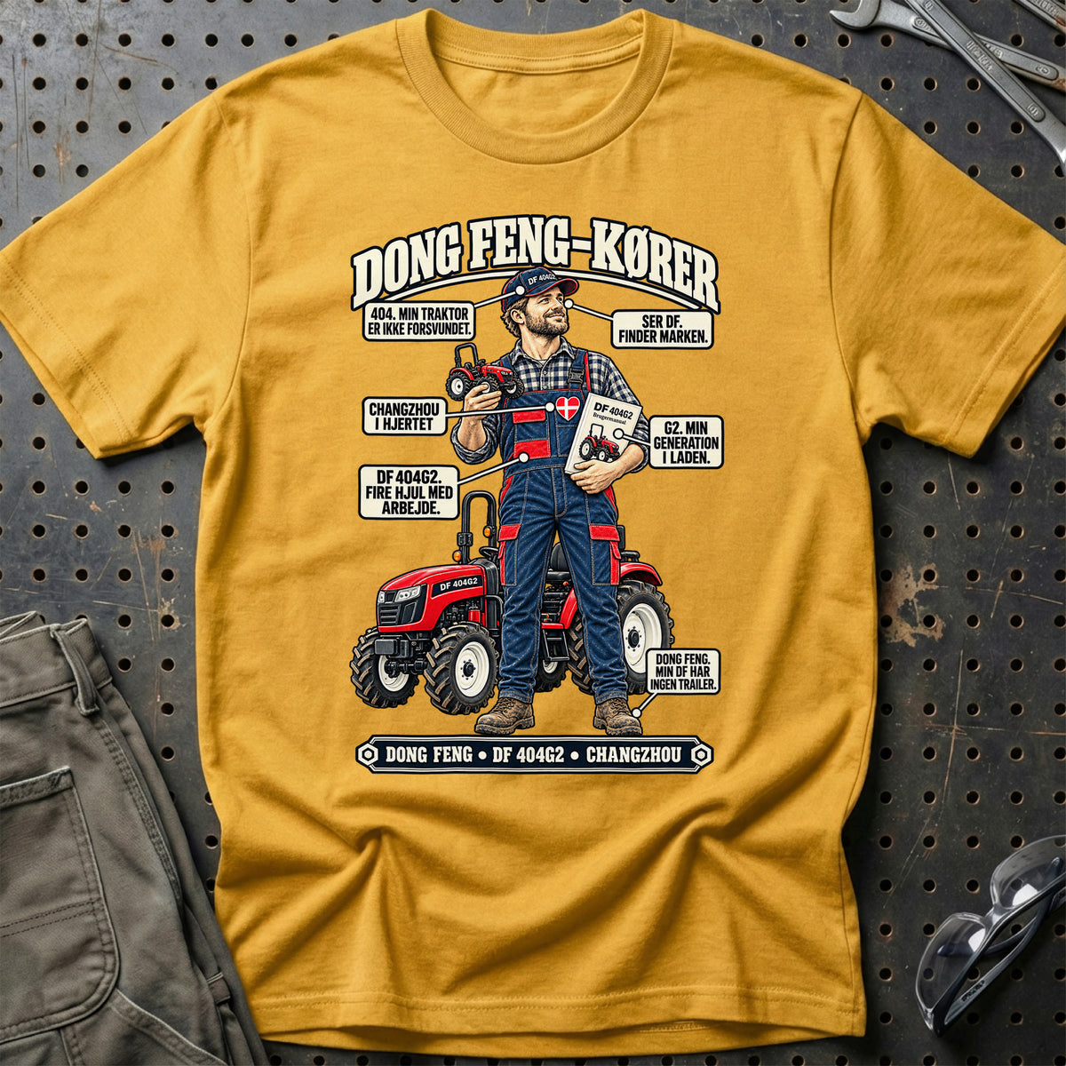 
Dong Feng-Kører T-Shirt – Guld