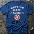 Dong Feng Rigtige Mænd Kører T-Shirt-Beklædning-Dong Feng-Blå Royal-S-Garage Culture Shop- garage - man cave - merchandise