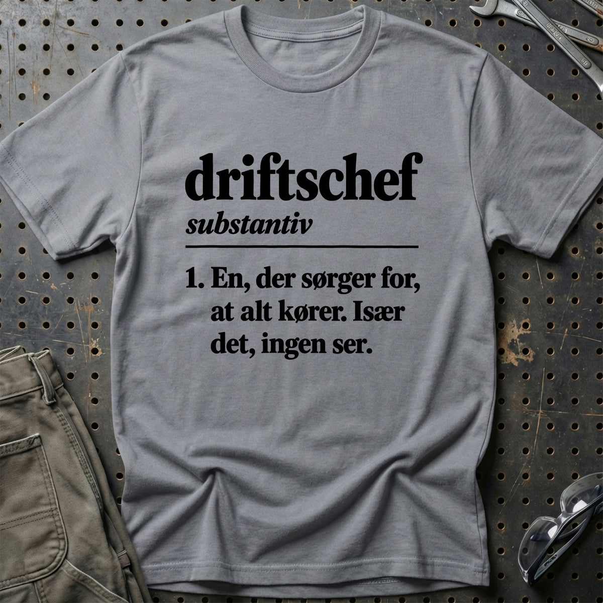 
Driftschef – Definition T-Shirt – Grå Sport
