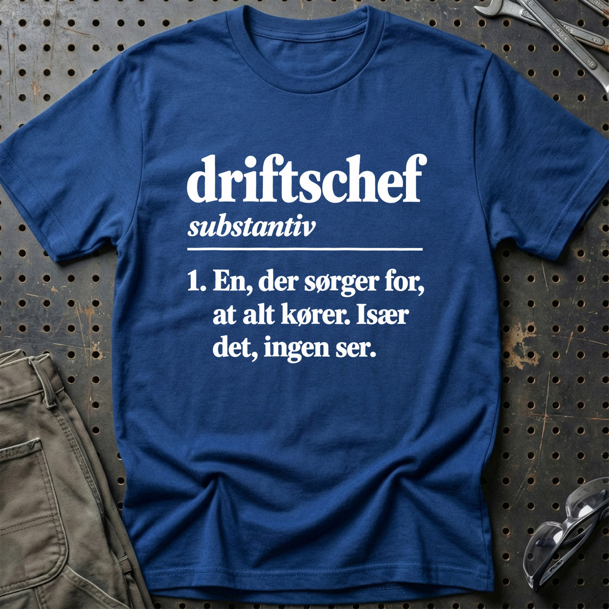 
Driftschef – Definition T-Shirt – Blå Royal
