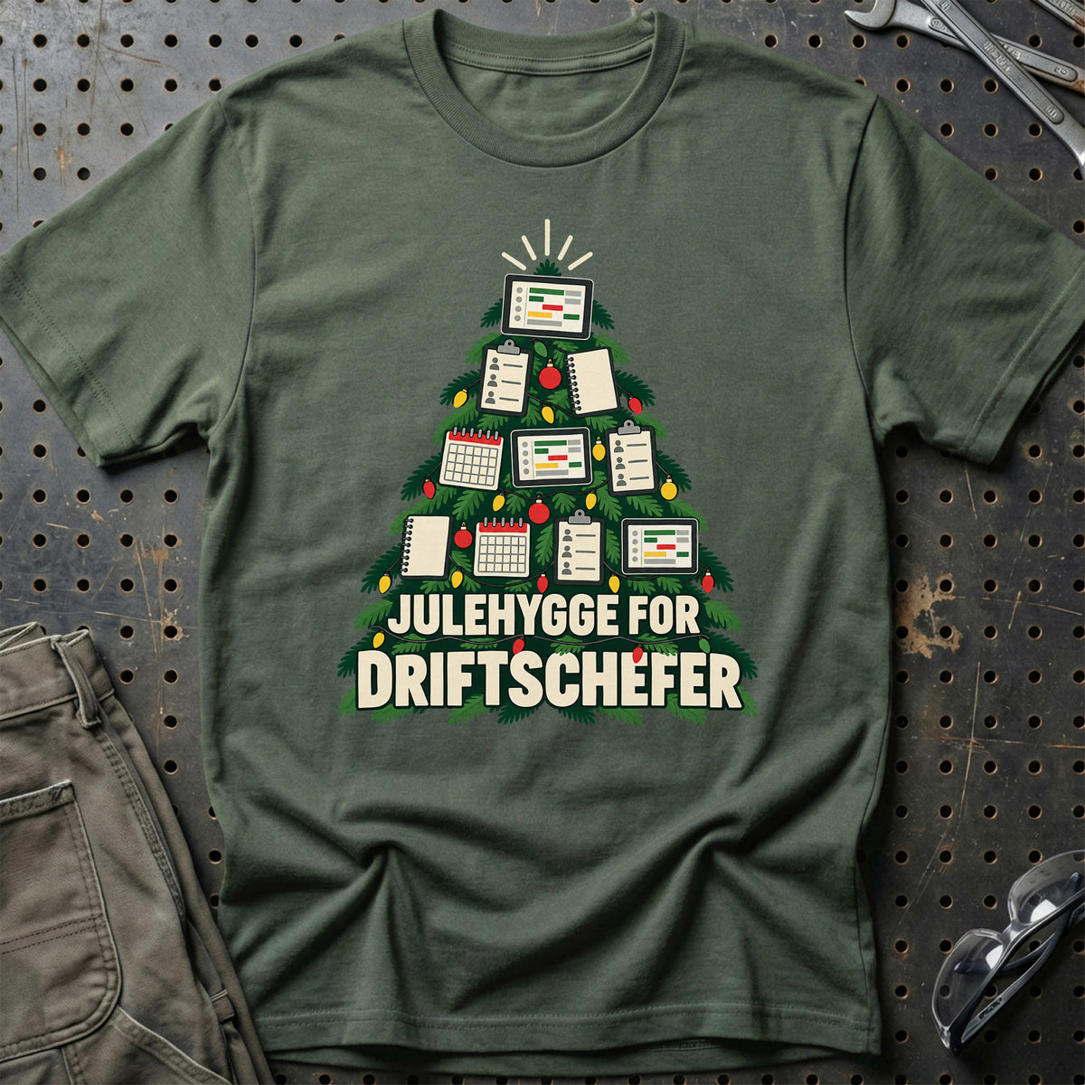 
Driftschef – Julehygge – Unisex T-Shirt – Grøn Militær