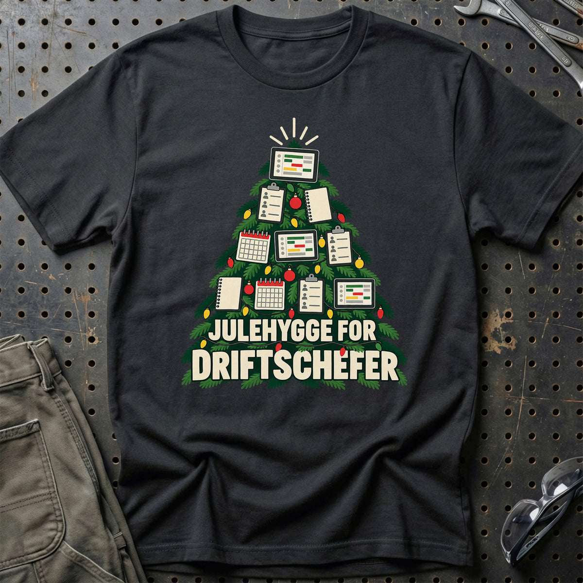 
Driftschef – Julehygge – Unisex T-Shirt – Sort