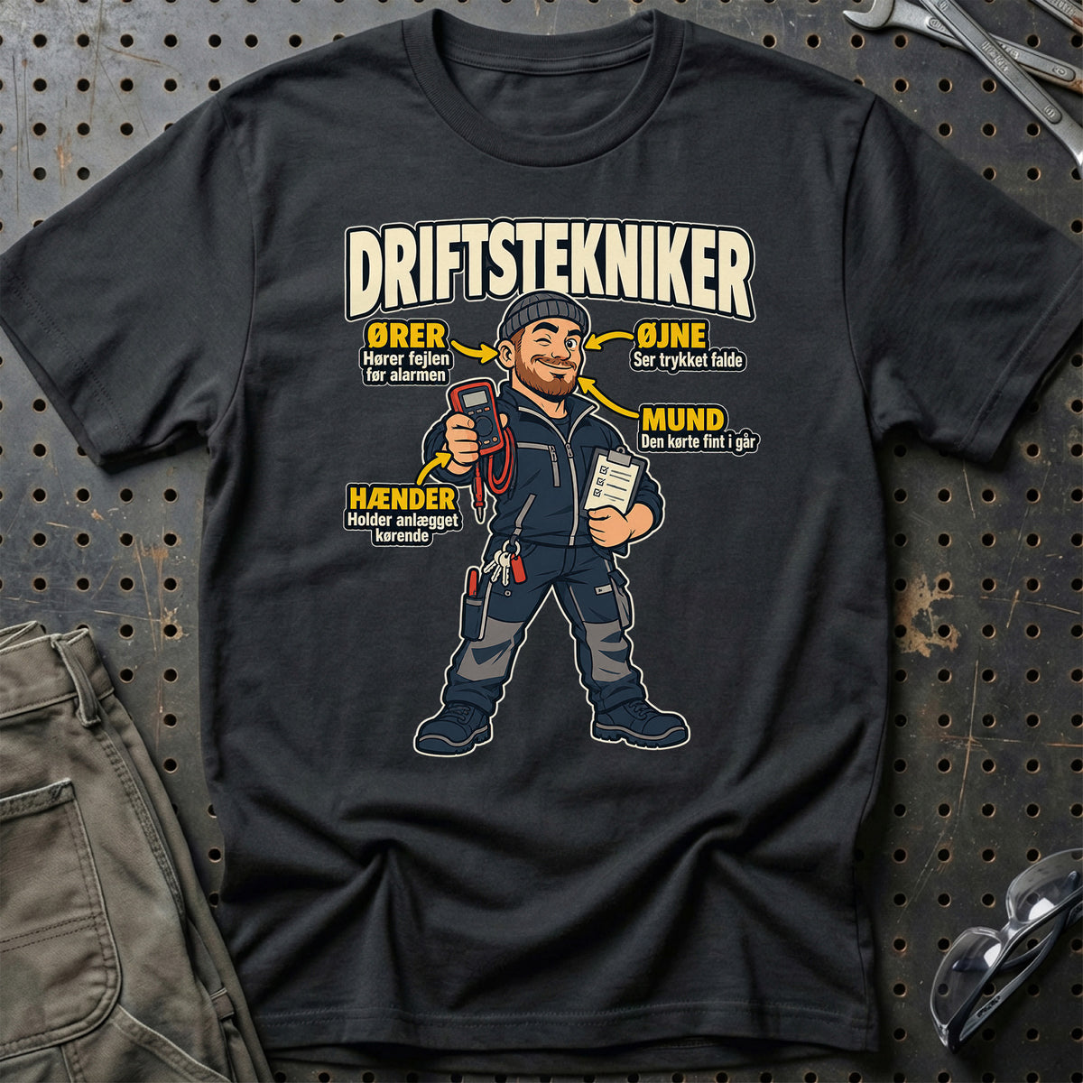 Driftstekniker – Anatomi T-Shirt-Beklædning-Garage Culture-Sort-S-Garage Culture Shop- garage - man cave - merchandise