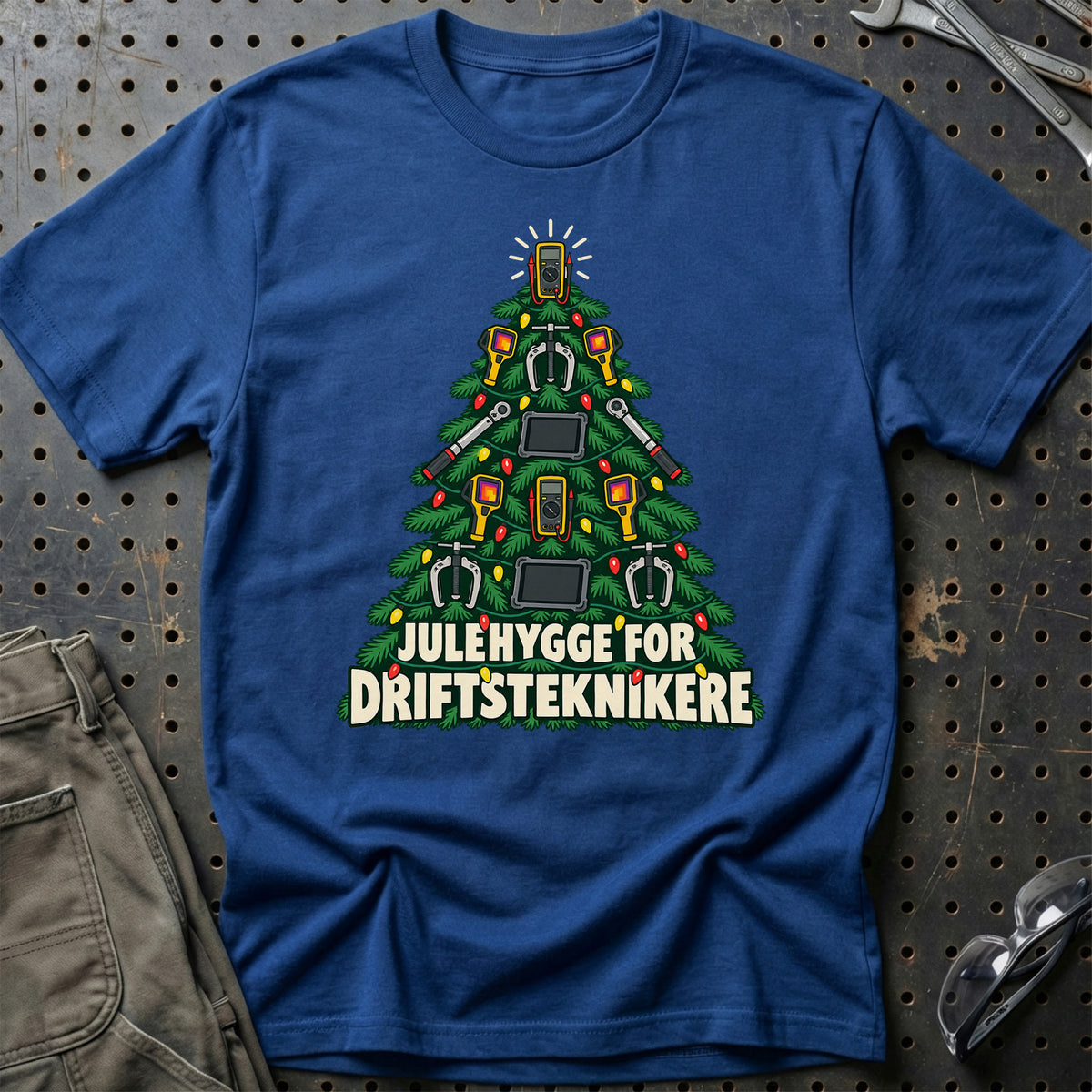 
Driftstekniker – Julehygge – Unisex T-Shirt – Blå Royal