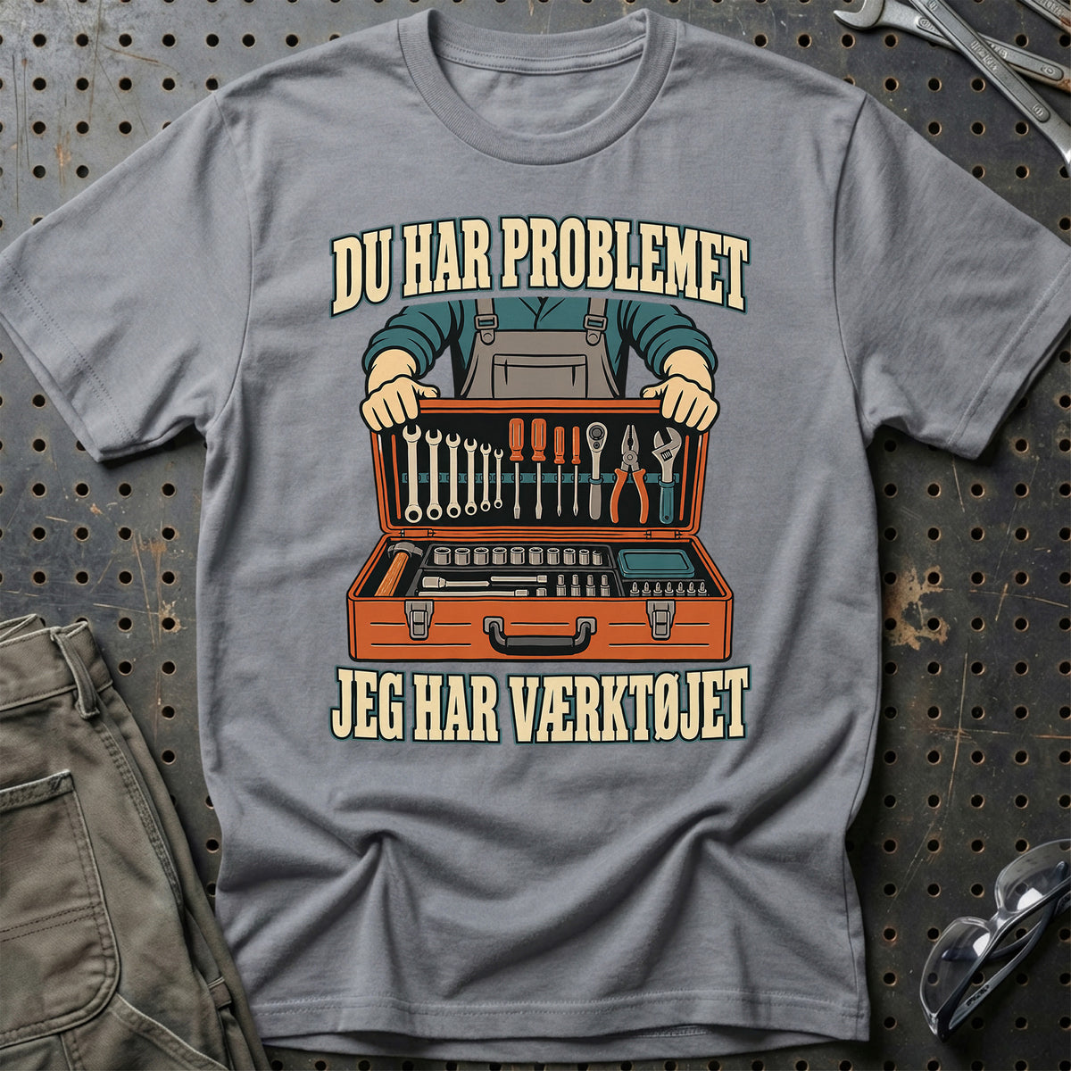 
Du har problemet – Jeg har værktøjet T-Shirt – Grå Sport