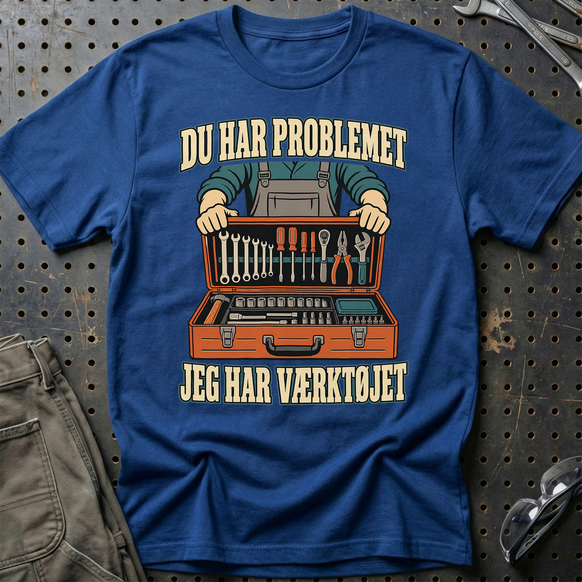 
Du har problemet – Jeg har værktøjet T-Shirt – Blå Royal