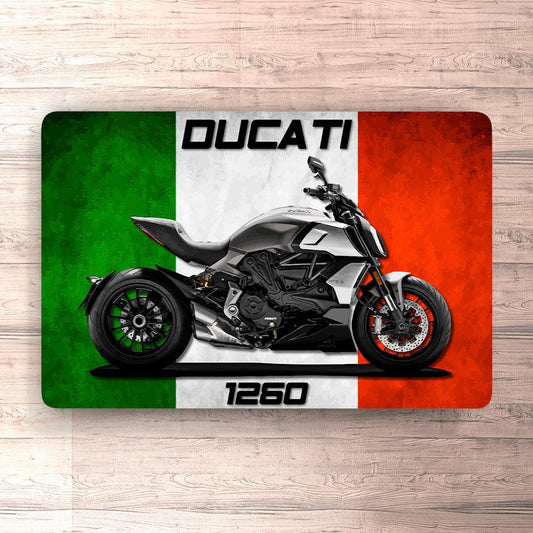 Ducati Diavel 1260 Skilte, Musemåtte, Dørmåtte , Plakat-Skilte-Ducati-Garage Culture Shop- garage - man cave - merchandise