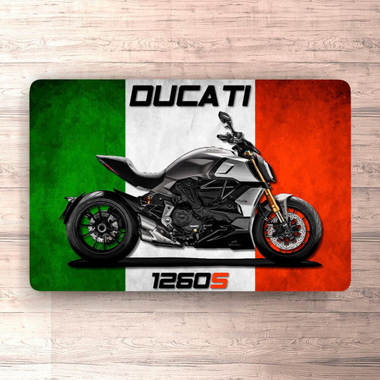 Ducati Diavel 1260S Skilte, Musemåtte, Dørmåtte , Plakat-Skilte-Ducati-Garage Culture Shop- garage - man cave - merchandise