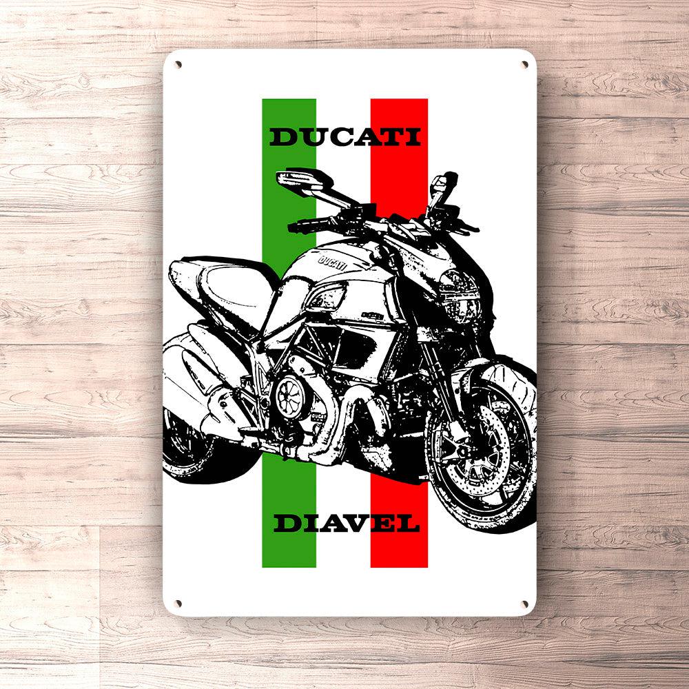 Ducati Diavel Skilte, Musemåtte, Dørmåtte , Plakat-Skilte-Ducati-Garage Culture Shop- garage - man cave - merchandise
