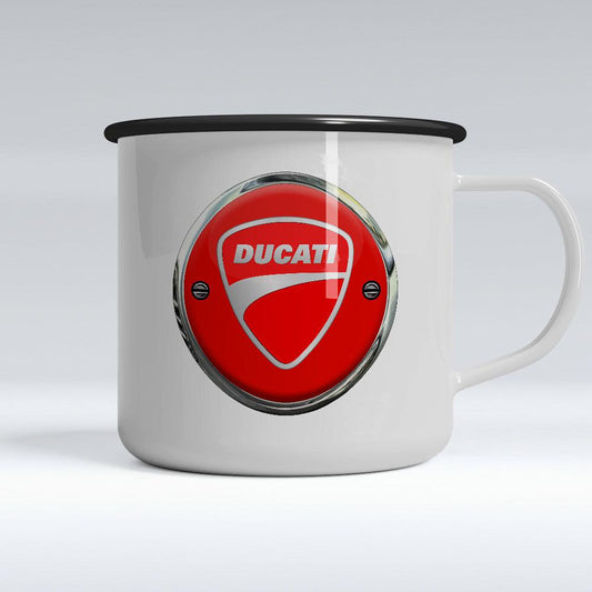 Ducati Emaljekrus-Krus-Ducati-Garage Culture Shop- garage - man cave - merchandise