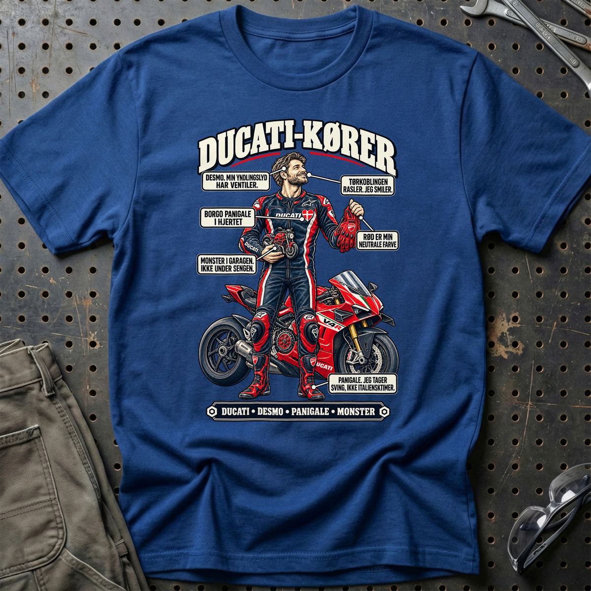 
Ducati-Kører T-Shirt – Blå Royal