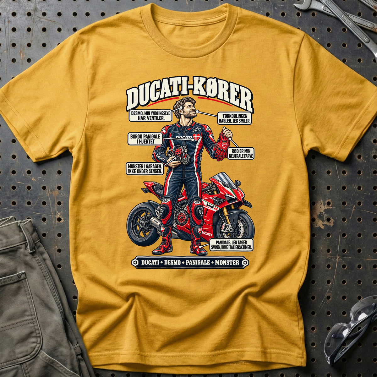 
Ducati-Kører T-Shirt – Guld