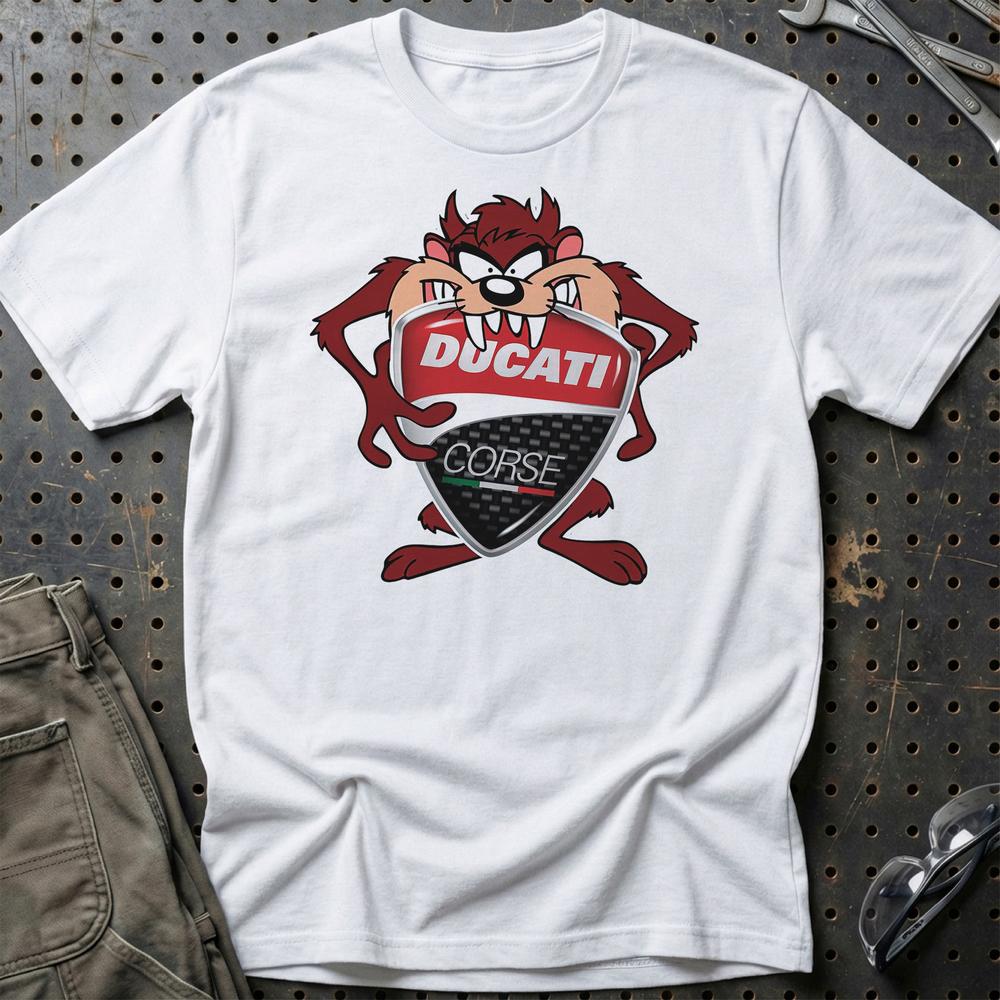 Ducati TAZ T-Shirt-Beklædning-Ducati-Hvid-S-Garage Culture Shop- garage - man cave - merchandise