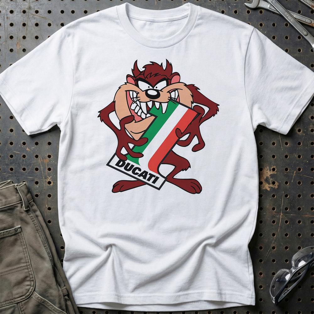 Ducati TAZ T-Shirt-Beklædning-Ducati-Hvid-S-Garage Culture Shop- garage - man cave - merchandise