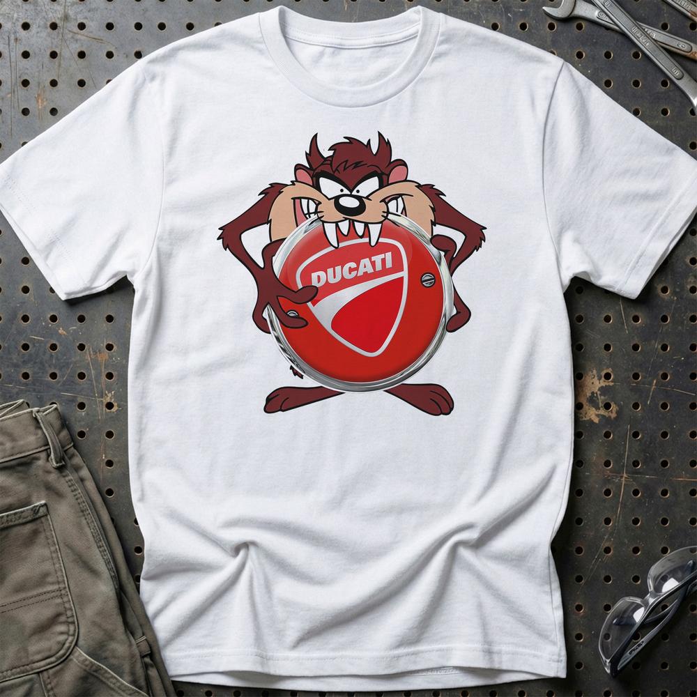 Ducati TAZ T-Shirt-Beklædning-Ducati-Hvid-S-Garage Culture Shop- garage - man cave - merchandise