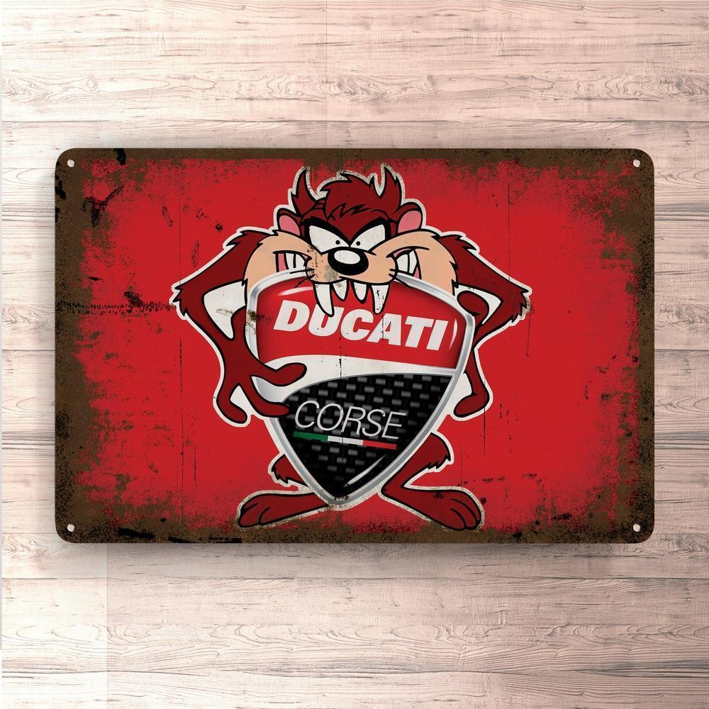 Ducati Taz Vintage Skilte, Musemåtte, Dørmåtte-Skilte-Ducati-Garage Culture Shop- garage - man cave - merchandise