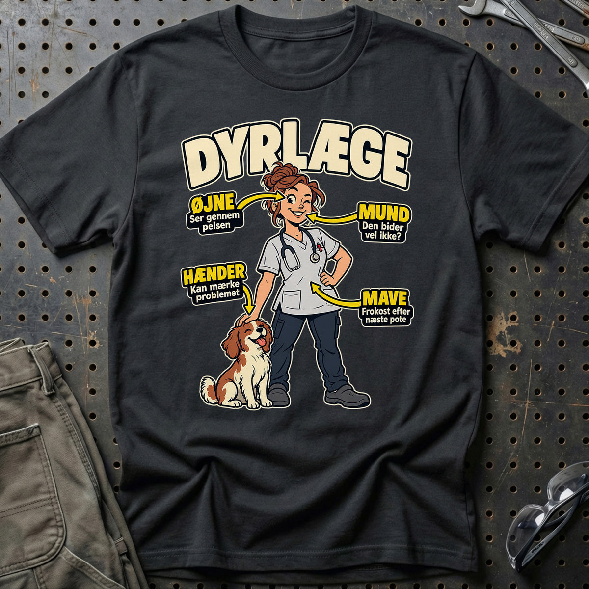 Dyrlæge – Anatomi T-Shirt – Sort