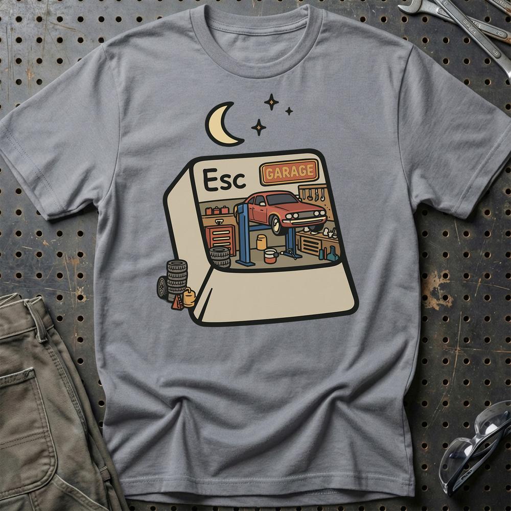 ESC Til Garage T-Shirt-Beklædning-Garage Culture-Grå Sport-S-Garage Culture Shop- garage - man cave - merchandise