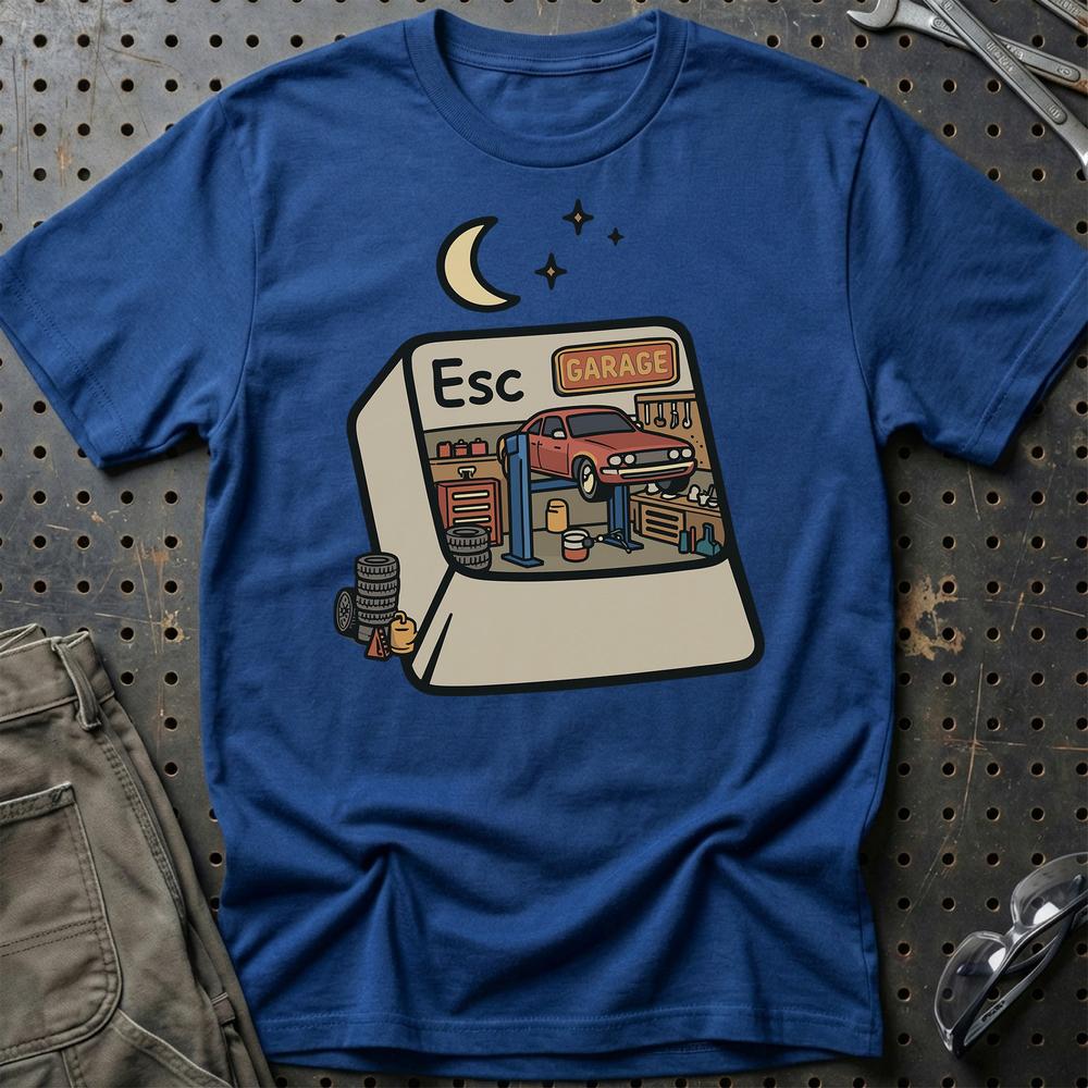 ESC Til Garage T-Shirt-Beklædning-Garage Culture-Blå Royal-S-Garage Culture Shop- garage - man cave - merchandise