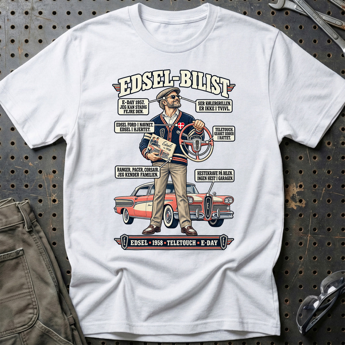 
Edsel-Bilist T-Shirt – Hvid