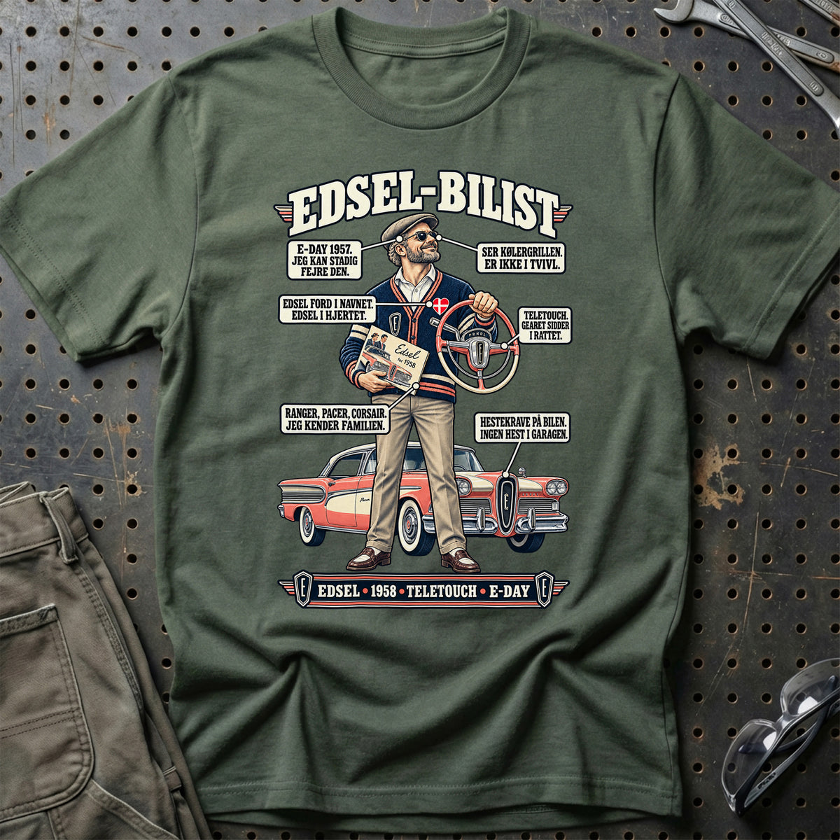 
Edsel-Bilist T-Shirt – Grøn Militær