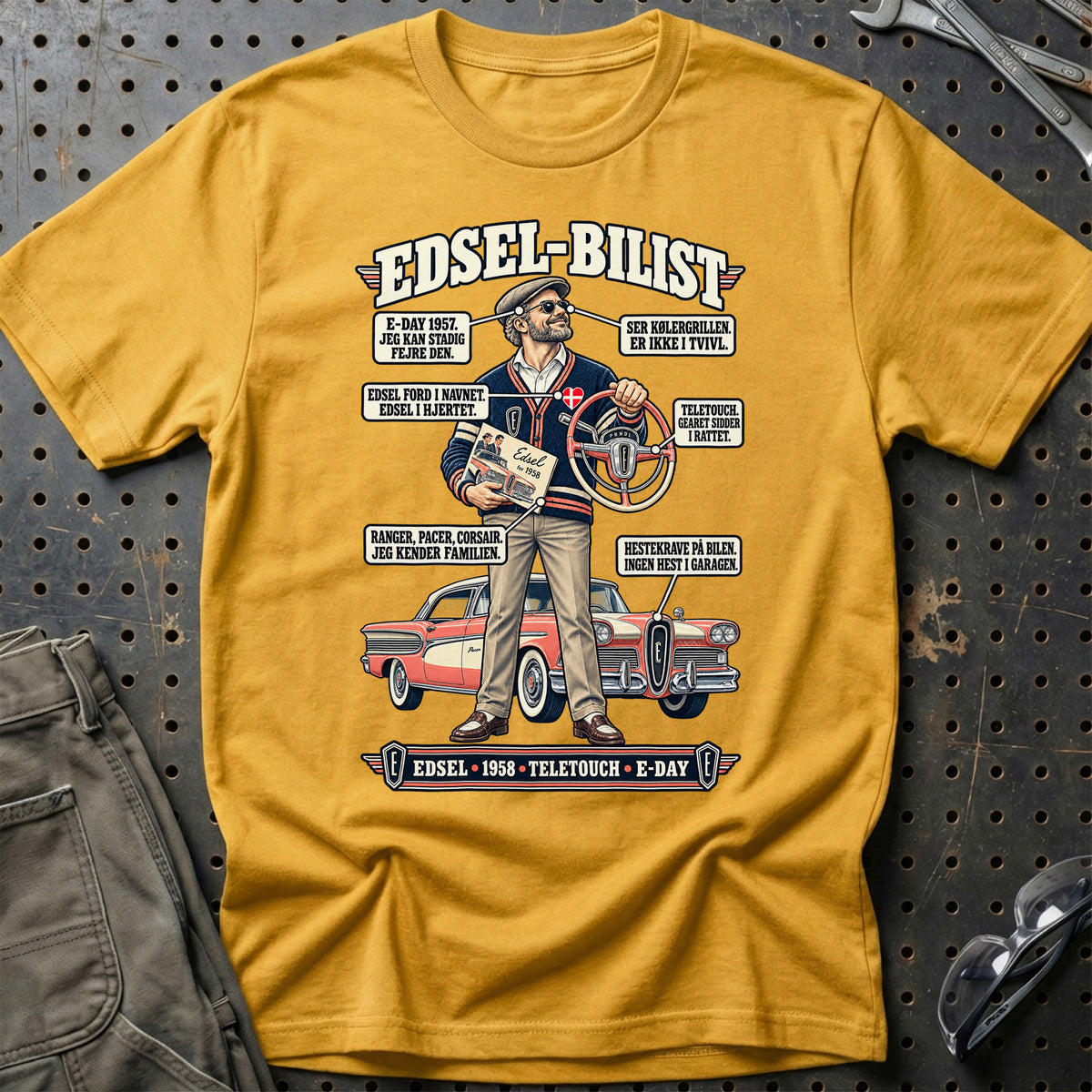 
Edsel-Bilist T-Shirt – Guld